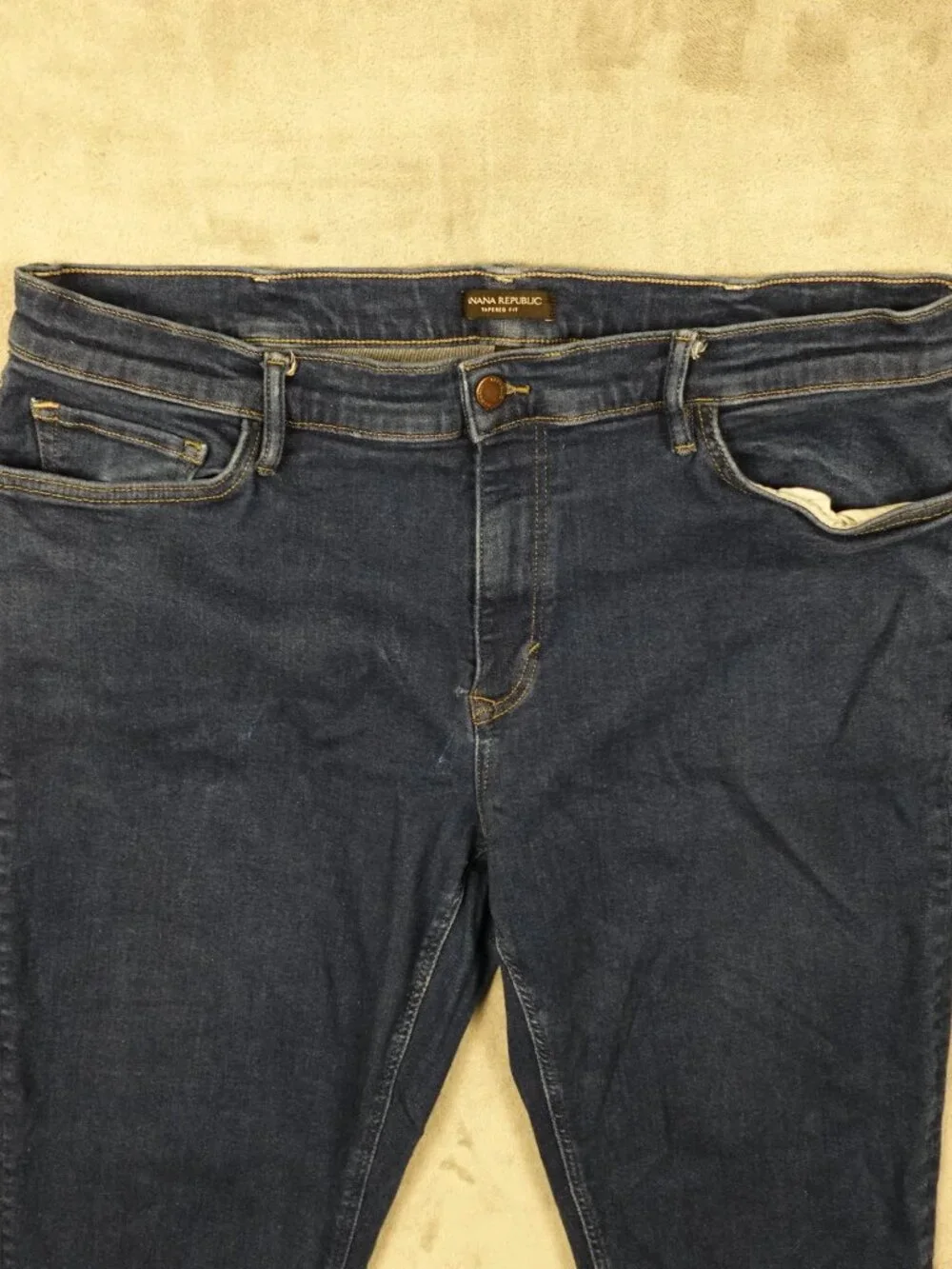 Banana Republic Tapered Fit Jeans Men’s 42x32 Dark Wash Stretch Denim‎ Stretchy